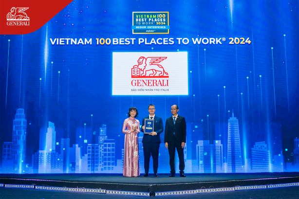 Generali Việt Nam 4 năm liền được vinh danh trong bảng xếp hạng “Top 100 nơi làm việc tốt nhất Việt Nam”